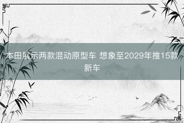 本田展示两款混动原型车 想象至2029年推15款新车