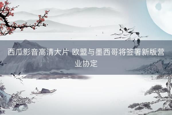 西瓜影音高清大片 欧盟与墨西哥将签署新版营业协定